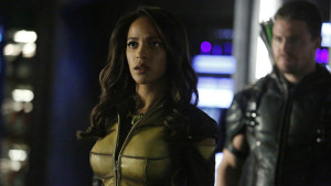 Arrow -- "Taken" -- Image AR415b_0014.jpg -- Pictured (L-R): Megalyn E.K. as Vixen and Stephen Amell as Oliver Queen / The Green Arrow -- Photo: Bettina Strauss/ The CW -- ÃÂ© 2016 The CW Network, LLC. All Rights Reserved.